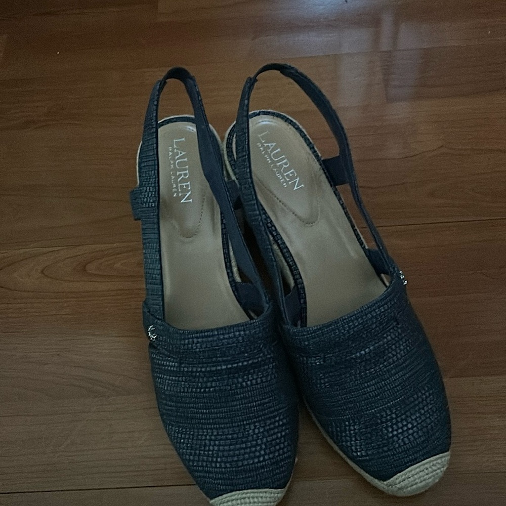Blue platform shoes